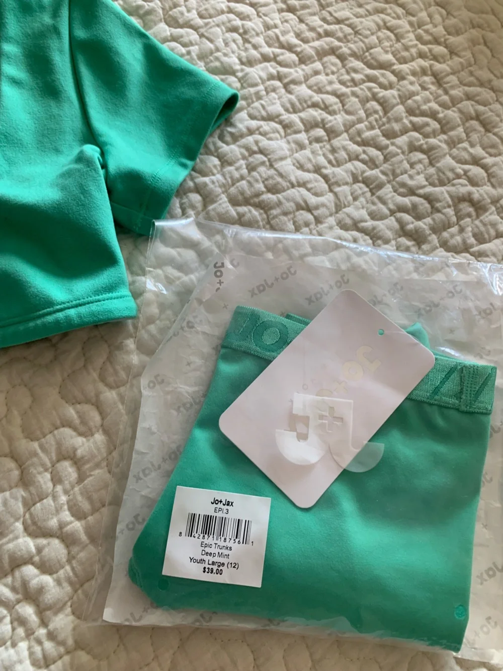 Jo + Jax Deep mint set youth large **